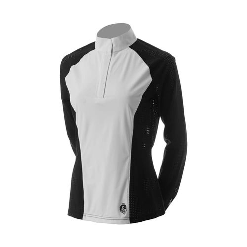 Equinavia Women's Sara Perforated Long Sleeved Show Shirt - Black