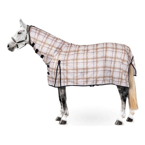 Horze Defender Combo Fly Sheet - Checks Print Navy
