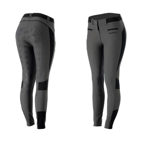 Equinavia Women's Hanna Full Seat Breeches - Grey/Black