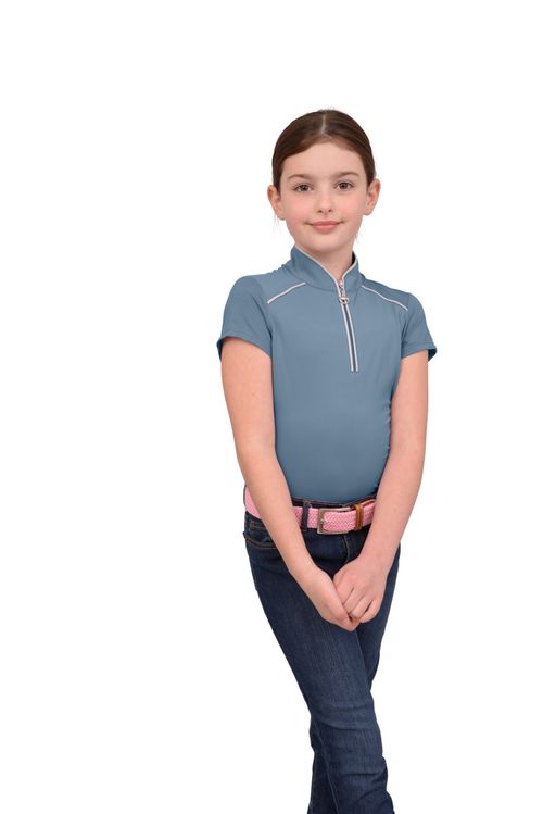 Chestnut Bay Kids' Performance Rider SkyCool Sport Short Sleeve Shirt - Skyblue(2023)