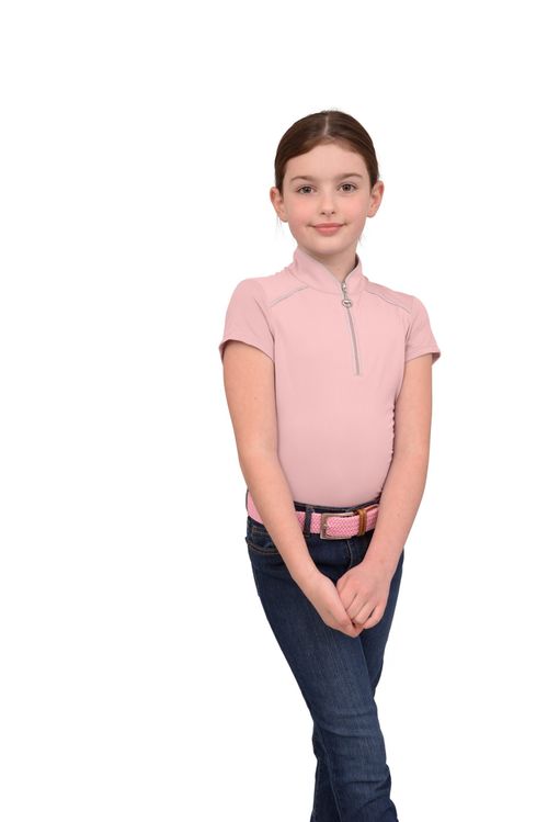 Chestnut Bay Kids' Performance Rider SkyCool Sport Short Sleeve Shirt - Blush(2023)