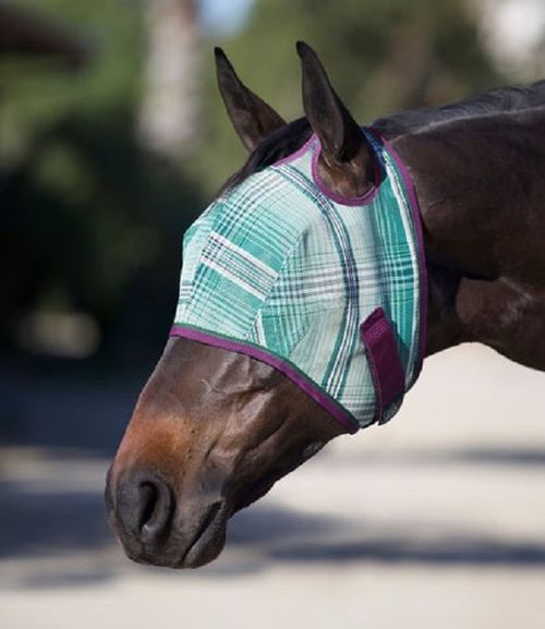 Kensington Fly Mask w/Web Trim & Dual Ear Holes - Imperial Jade