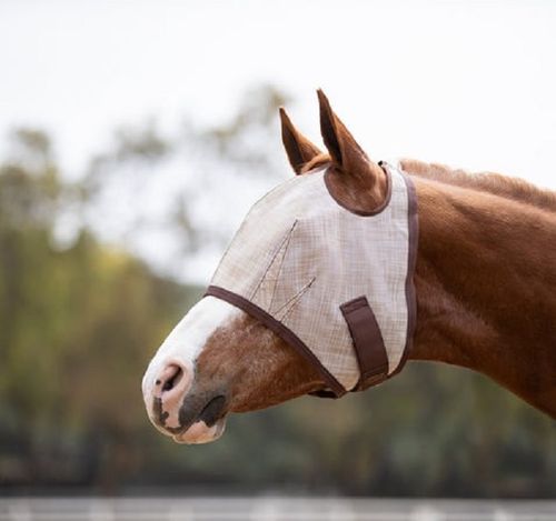 Kensington Fly Mask w/Web Trim & Dual Ear Holes - Desert Sand