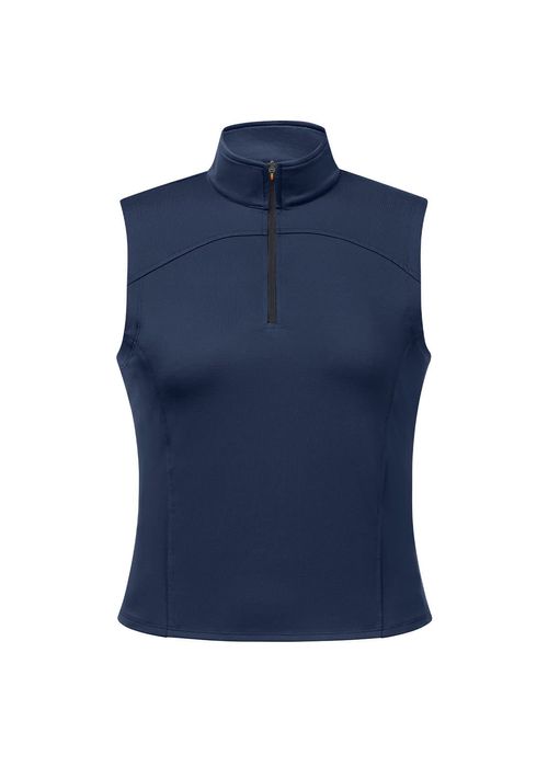 Kerrits Women's Quarter Zip Sleeveless Performance Top - Bluevale