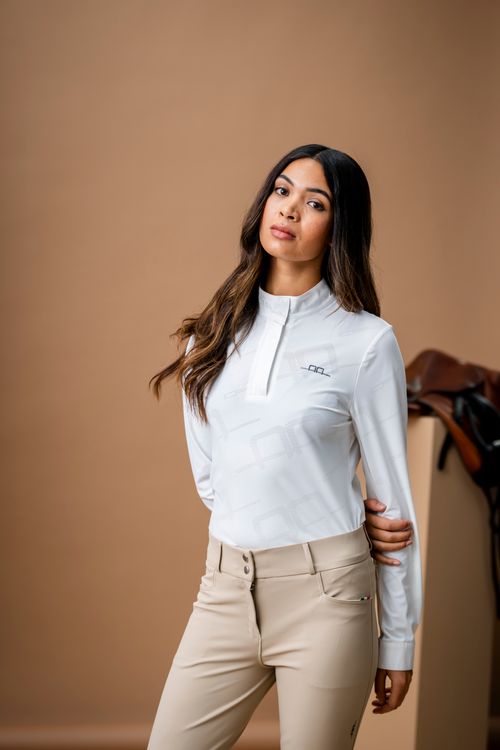 Alessandro Albanese Women's Elena Long Sleeve Show Shirt - White