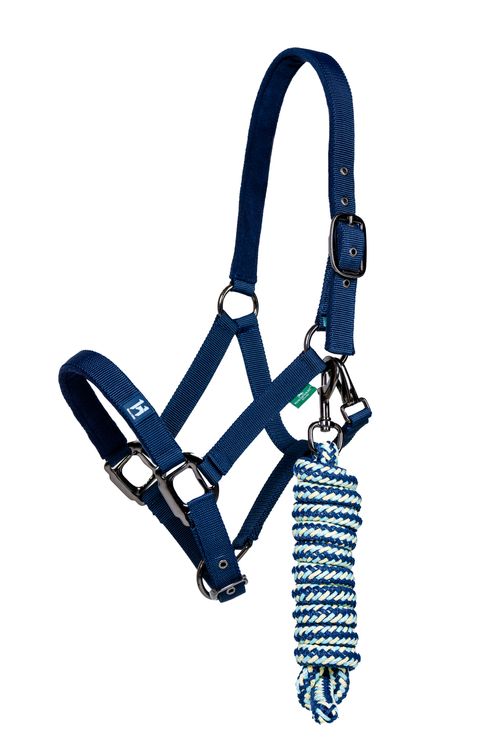 Horseware Newmarket Headcollar & Leadrope - Witney Navy