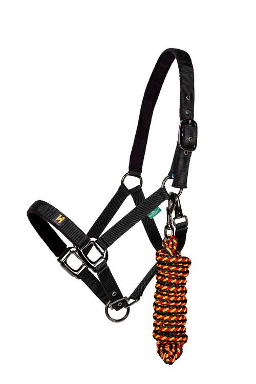 Horseware Newmarket Headcollar & Leadrope - Witney Gold