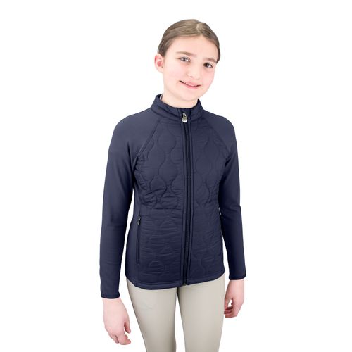 Ovation Kids' Quilt Hybrid Puffer Jacket - Navy