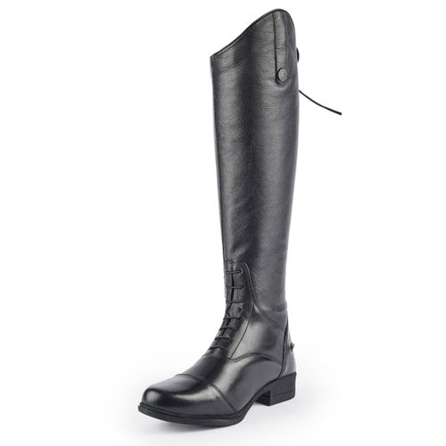 OVERSTOCK: Shires Moretta Women's Gianna Leather Field Boots - 6 Wide - Black