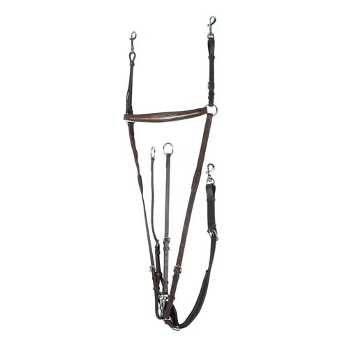 OUTLET: Horze Venice Combined Running Martingale Breastplate - Cob - Dark Brown