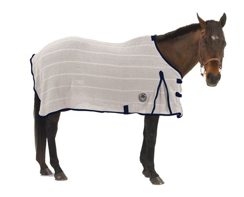 BARGAIN: Centaur Irish Knit Sheet - 84 - Natural/Navy