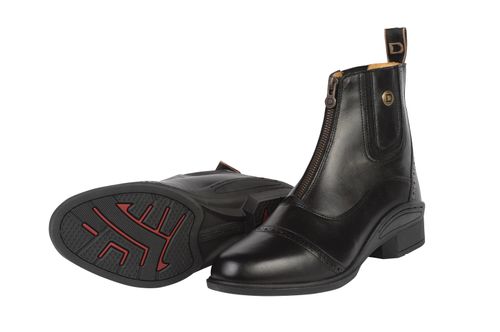 OVERSTOCK: Dublin Kids' Rapture Zip Paddock Boots - 12 - Black