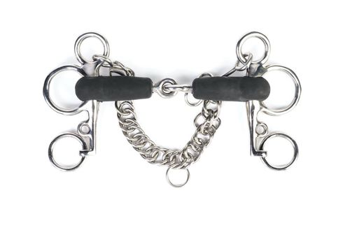 OUTLET: Shires Tom Thumb Rubber Jointed Pelham Bit - 5.5in