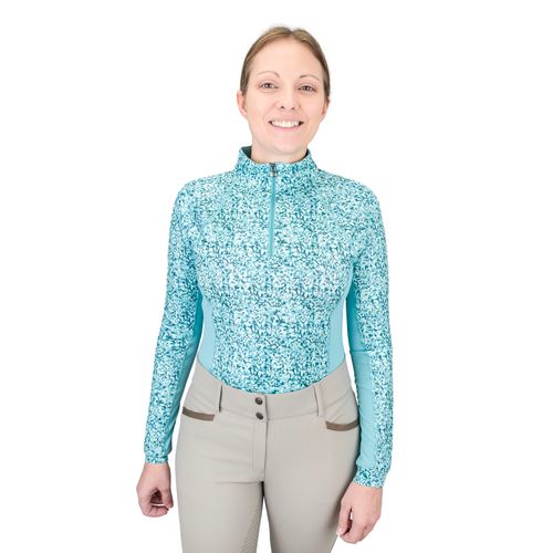 Ovation Women's 1/4 Zip Long Sleeve Printed Sun Shirt - Peaceful Retreat