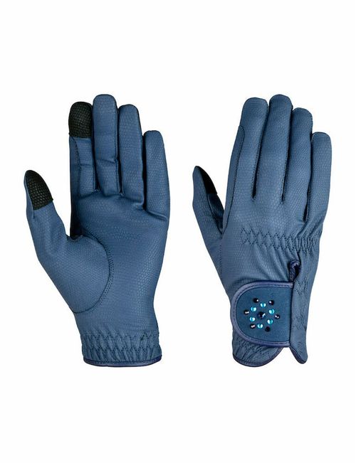 Dublin Everyday Bling Riding Gloves - Navy