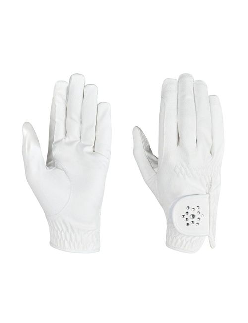 Dublin Everyday Bling Riding Gloves - White