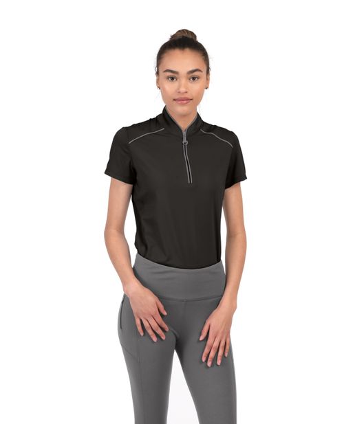 Chestnut Bay Women's Performance Rider SkyCool Sport Short Sleeve Shirt - Black