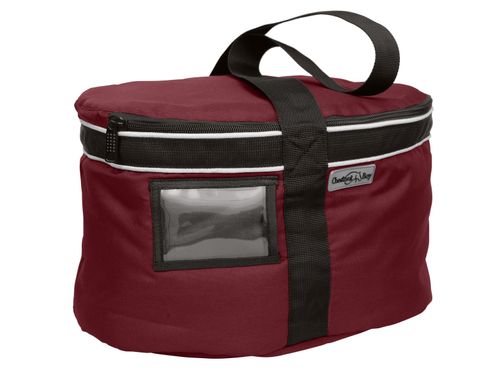 Chestnut Bay Quilted Lined Helmet Bag - Cabernet