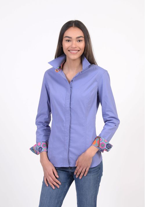 READY TO SHIP: Chestnut Bay Women's Annie-O Western Show Shirt - Medium - Hydrangea
