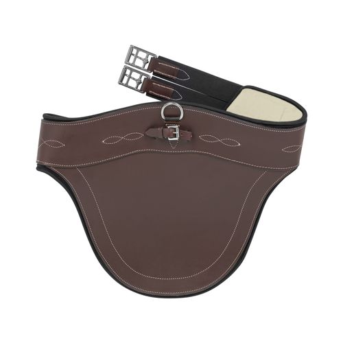 EquiFit BellyGuard Girth w/SheepsWool T-Foam - Brown/Natural/Black Trim