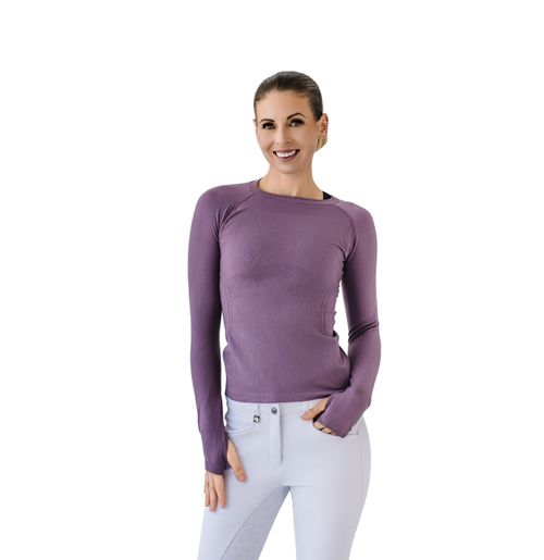 Romfh Women's Seamless Long Sleeve Top - Pluot