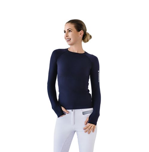 Romfh Women's Seamless Long Sleeve Top - Black