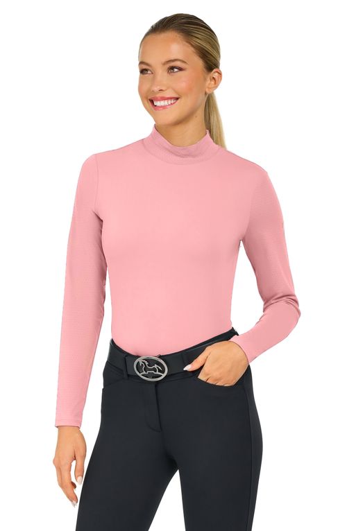 RJ Classics Women's Jemma Mock Neck Shirt - Rosette