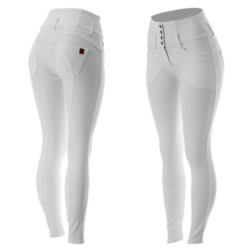 OUTLET: Horze Women's Tara Full Seat Breeches - EU 34/US 22 - White