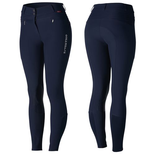BARGAIN: B Vertigo Women's Drea Silicon Knee Patch Breeches - EU 42/US 30 - Dark Navy