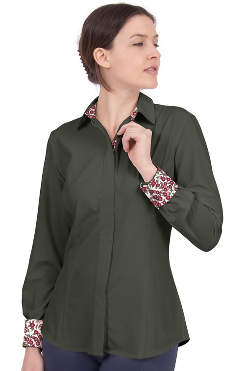 Chestnut Bay Women's Riverton Western Show Shirt - Olive