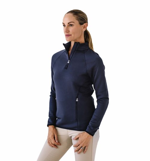 Ovation Women's Half Zip Riding Fleece - Black