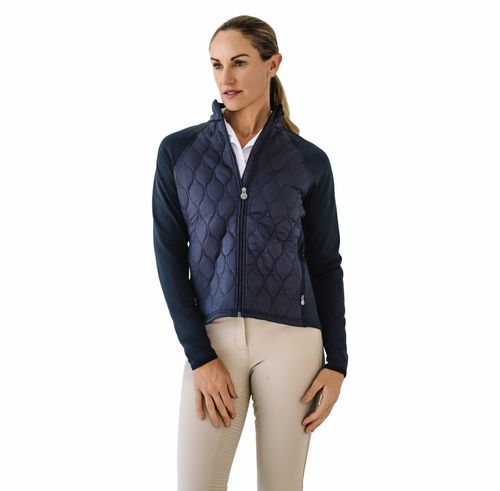 Ovation Women's Quilt Hybrid Puffer Jacket - Black/Black