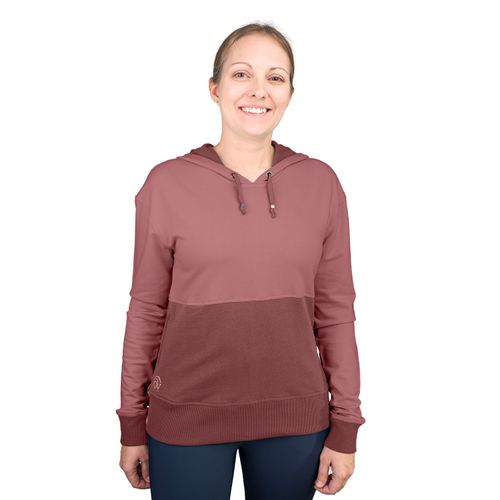 Ovation Women's Color Block Pullover Hoodie - Rose/Warm Earth