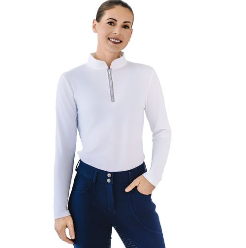 Catago Women's Vinica Long Sleeve Half Zip Top - White