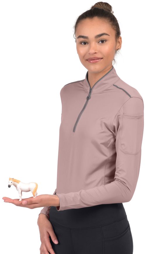 Chestnut Bay Women's Performance Rider SkyCool Long Sleeve Shirt - Rosepink