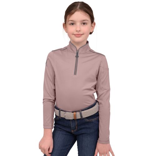 Chestnut Bay Kids' Performance Rider SkyCool Long Sleeve Shirt - Rosepink