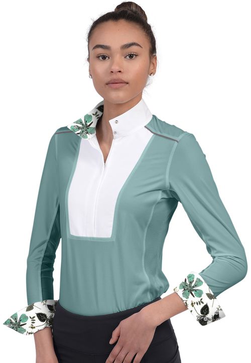 Chestnut Bay Women's SkyCool Liberty Long Sleeve Show Shirt - Aqua