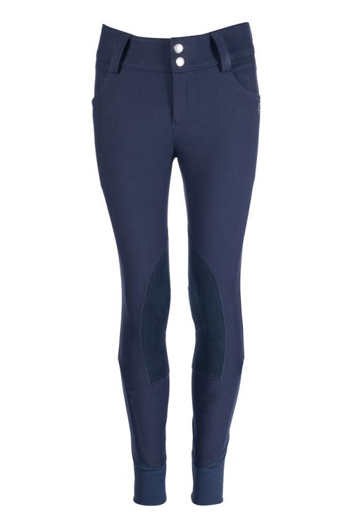 HKM Kids' Hunter Alos Knee Patch Breeches - Deep Blue