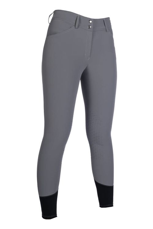 HKM Women's Tampa Silicone Knee Patch Breeches - Grey