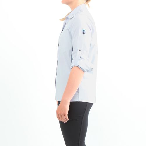 READY TO SHIP: Irideon Women's Long Sleeve Pacific Trail Shirt - 1X - Blue Snow