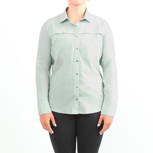 READY TO SHIP: Irideon Women's Long Sleeve Pacific Trail Shirt - 2X - Mineral