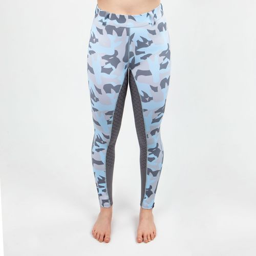 READY TO SHIP: Irideon Women's Horsehead Camo Full Seat Tights - Large - Energy Blue
