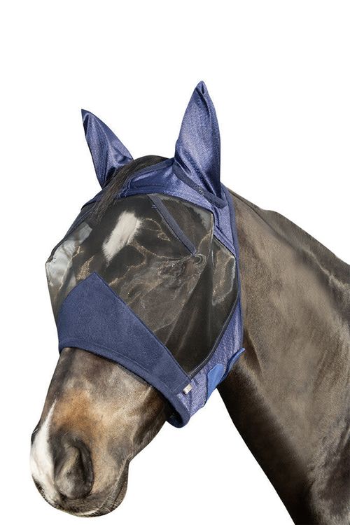 HKM High Professional Fly Mask - Deep Blue