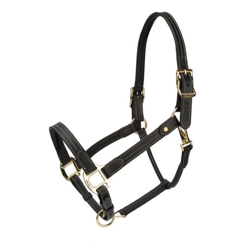 Shires Velociti Lusso Girona Leather Headcollar - Black