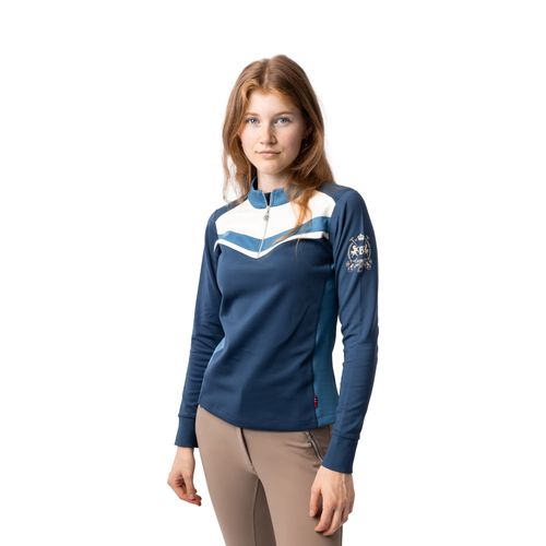 B Vertigo Women's Ayra Long Sleeve Winter Training Shirt - Titan Navy