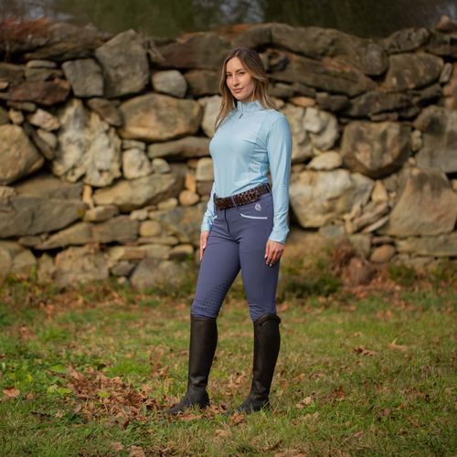 Equinavia Women's Madeleine Full Seat Breeches - Skipper Blue/Winter Sky