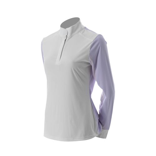 Equinavia Women's Alexandra Long Sleeve Show Shirt - Light Lilac/White