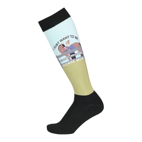 Dapplebay Women's Slick Boot Socks - Horse Mom