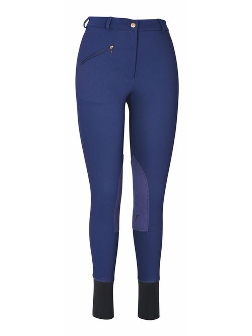 OVERSTOCK: TuffRider Women's Ribb Knee Patch Breeches - 28 Regular - Navy