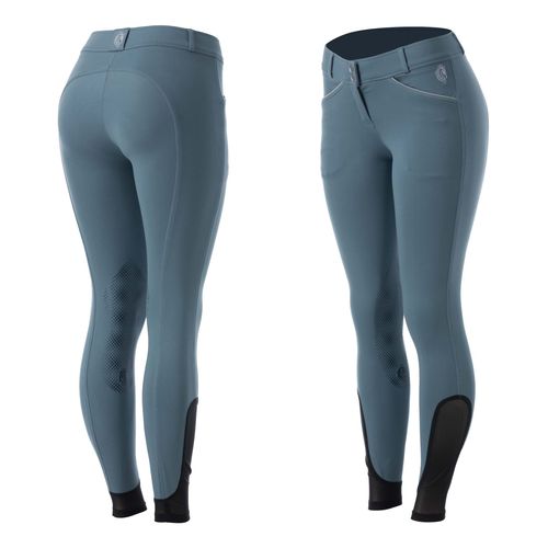 OUTLET: Equinavia Women's Astrid Silicone Knee Patch Breeches - 22 - Bluestone Blue